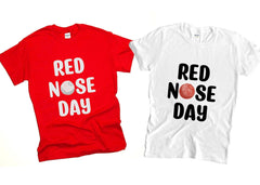 Red Nose Day T-Shirt, Adult And Kids Sizes, Red Nose Day