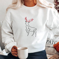 Reindeer Christmas Jumper, Unisex Adult Kids Sizes, Rudolph Matching Family Sweatshirt