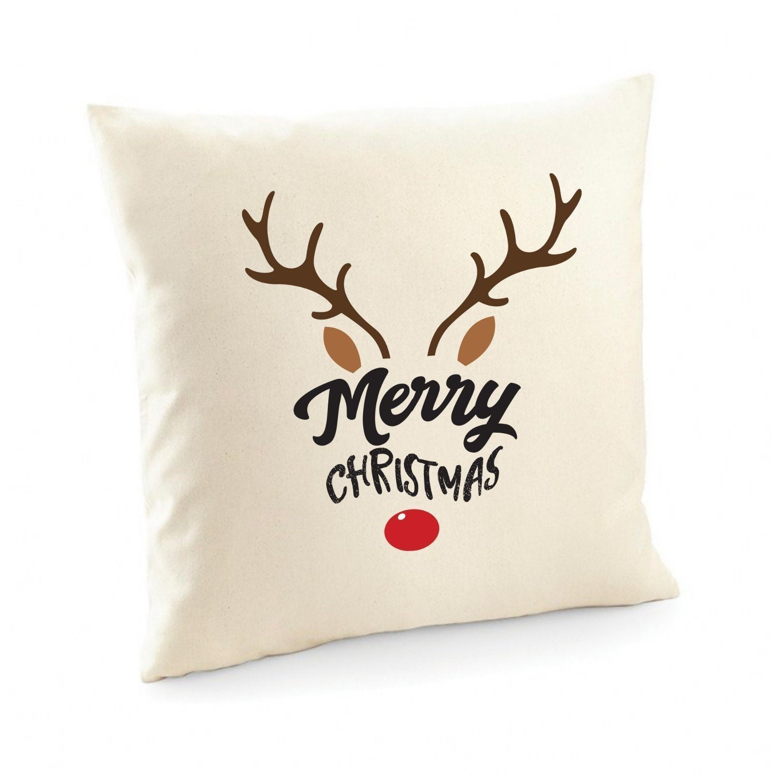 Reindeer Merry Christmas Cushion Cover, Rudolph Christmas Decorations, Home Decor