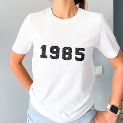 Rhinestone birthday year t-shirt, 2002 1992 1982 1972 etc, Unisex birthday top, Gift for Women