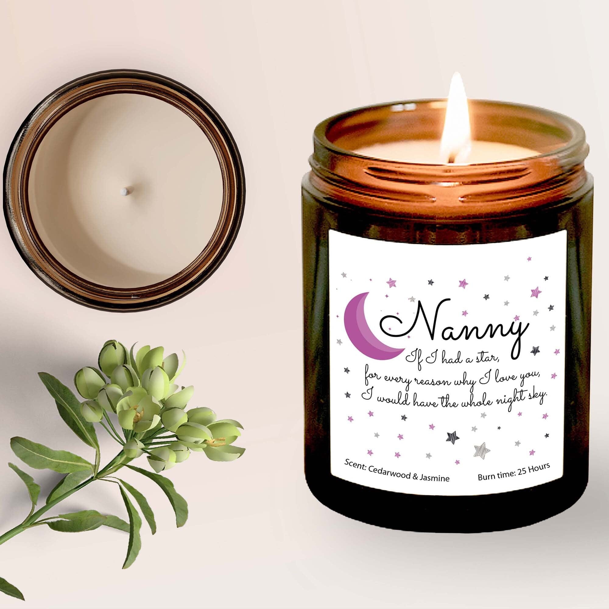 Scented candle for nanny, Mother's Day gift for grandma, Nanny birthday Christmas gift
