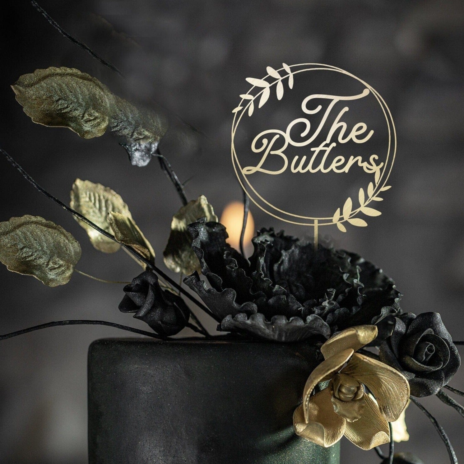 Script Mr and Mrs Wooden Cake Topper for Wedding by TheBarkersArt, Anniversary Personalised Cake Topper DC1