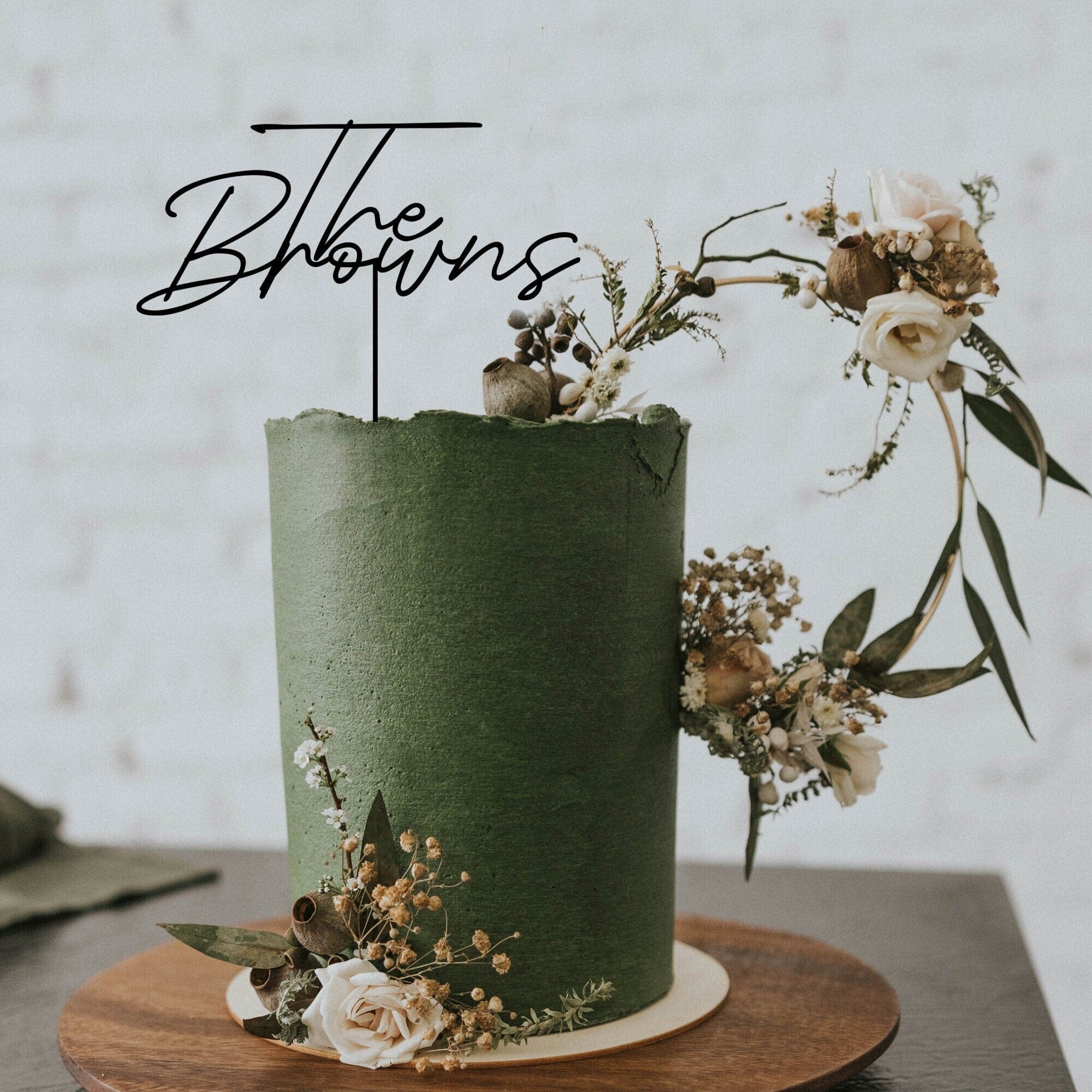 Script Mr and Mrs Wooden Cake Topper for Wedding by TheBarkersArt, Custom Engagement Decor Bridal Shower