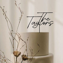 Script Mr and Mrs Wooden Cake Topper for Wedding by TheBarkersArt, Custom Engagement Decor Bridal Shower GB8