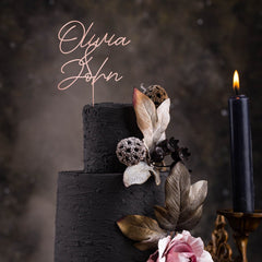 Script Mr and Mrs Wooden Cake Topper for Wedding by TheBarkersArt, Custom Engagement Decor Bridal Shower GB8