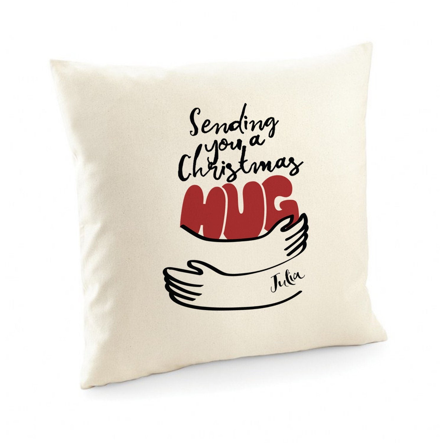 Sending you a Christmas hug cushion cover
