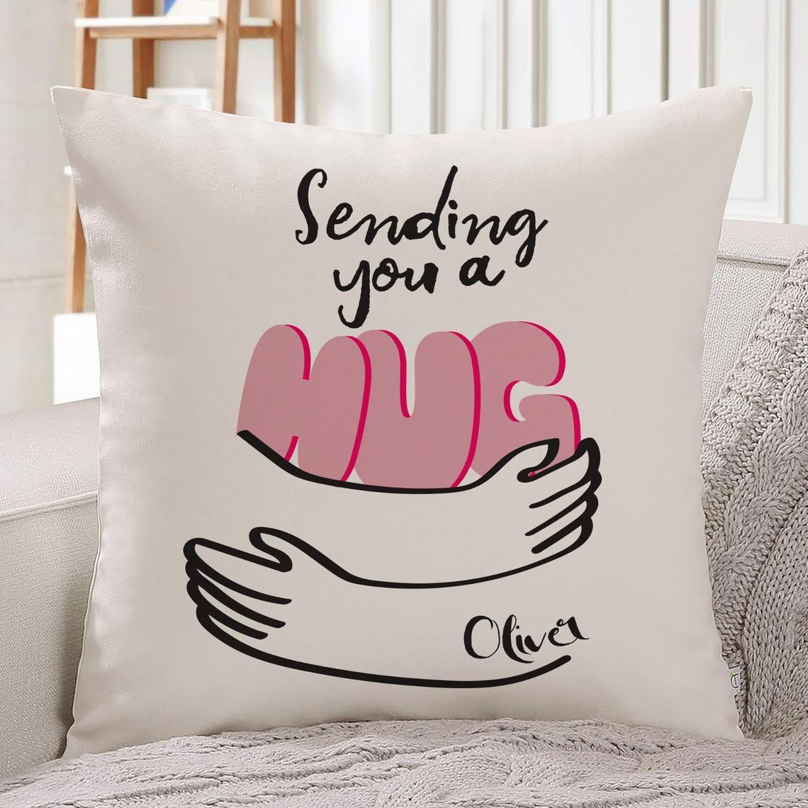 Sending you a hug cushion cover, Friends, soul sisters, auntie, grandma, mum gif
