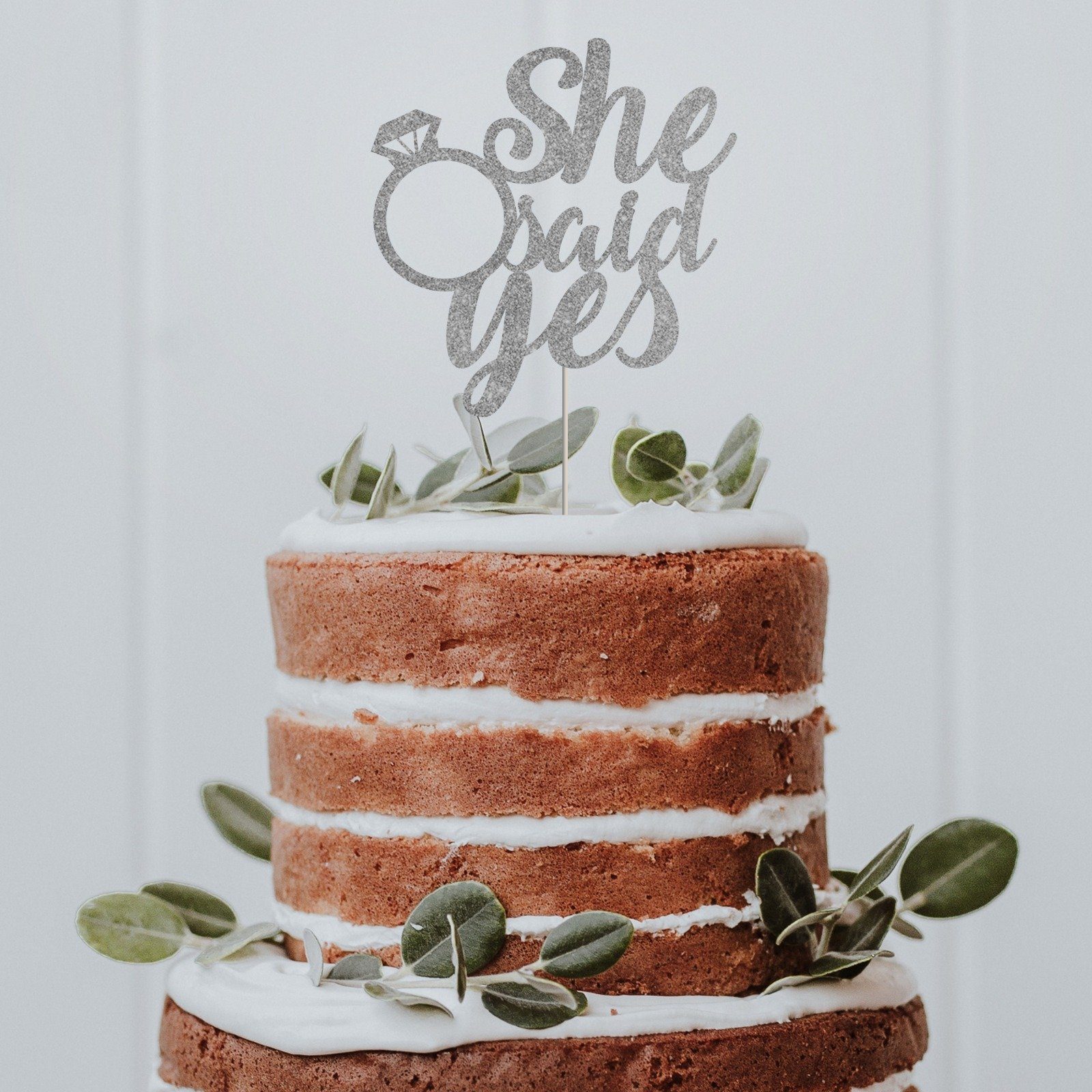 Elle a dit oui de gâteau  Décorations de fête de fiançailles – Pomchick