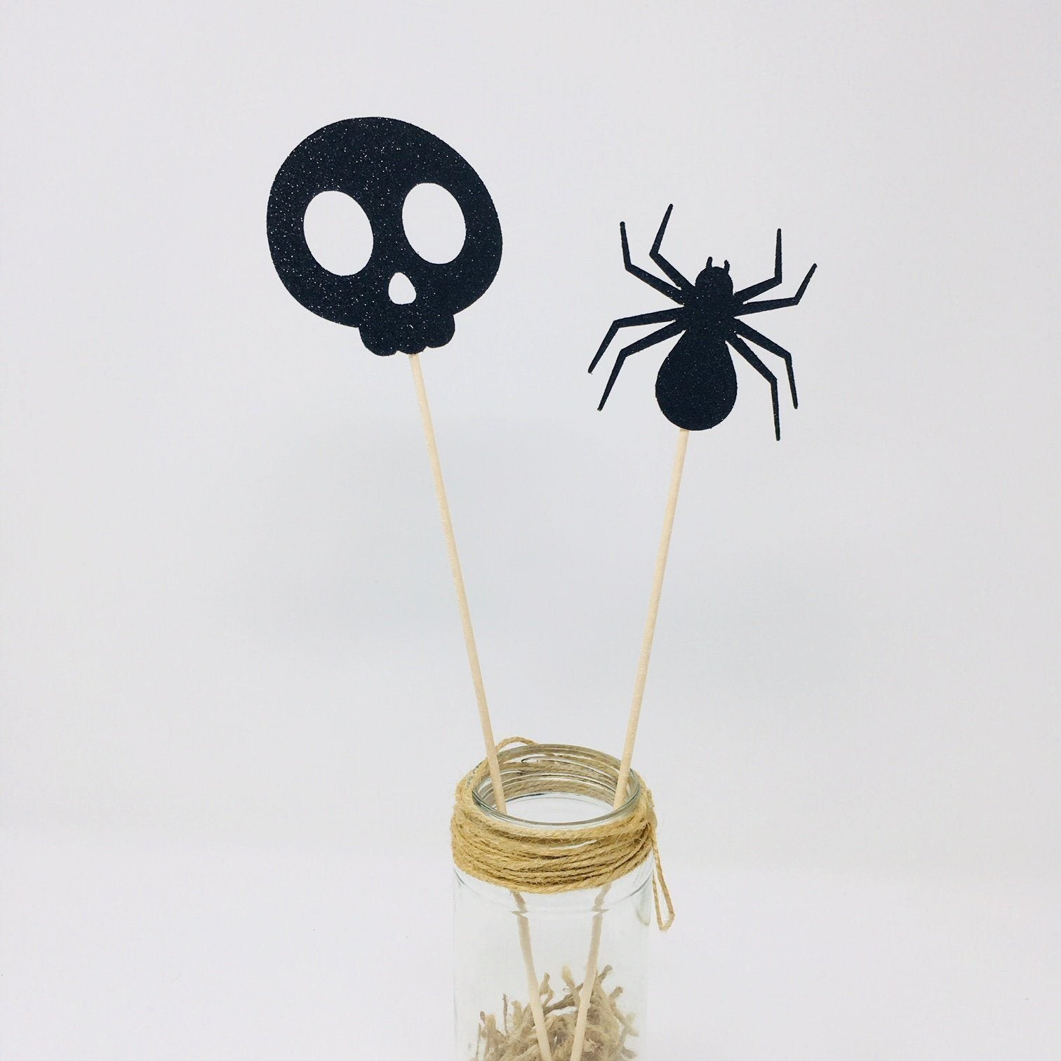 Skull And Spider Centerpiece Set of 2