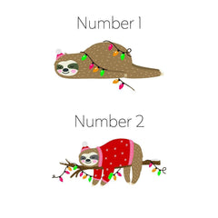 Sloth Christmas mug with name, Christmas Gift with Sloth, Cute Sloth Coffee Cup