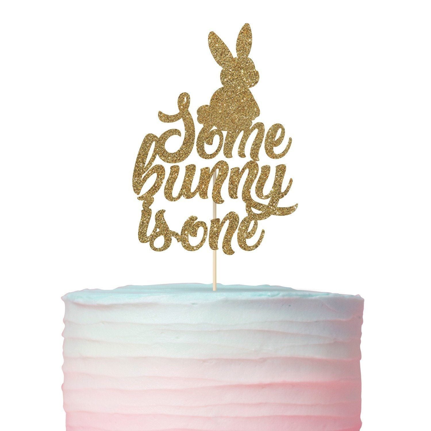 Some Bunny Is One Cake Topper, Easter Birthday Cake Topper