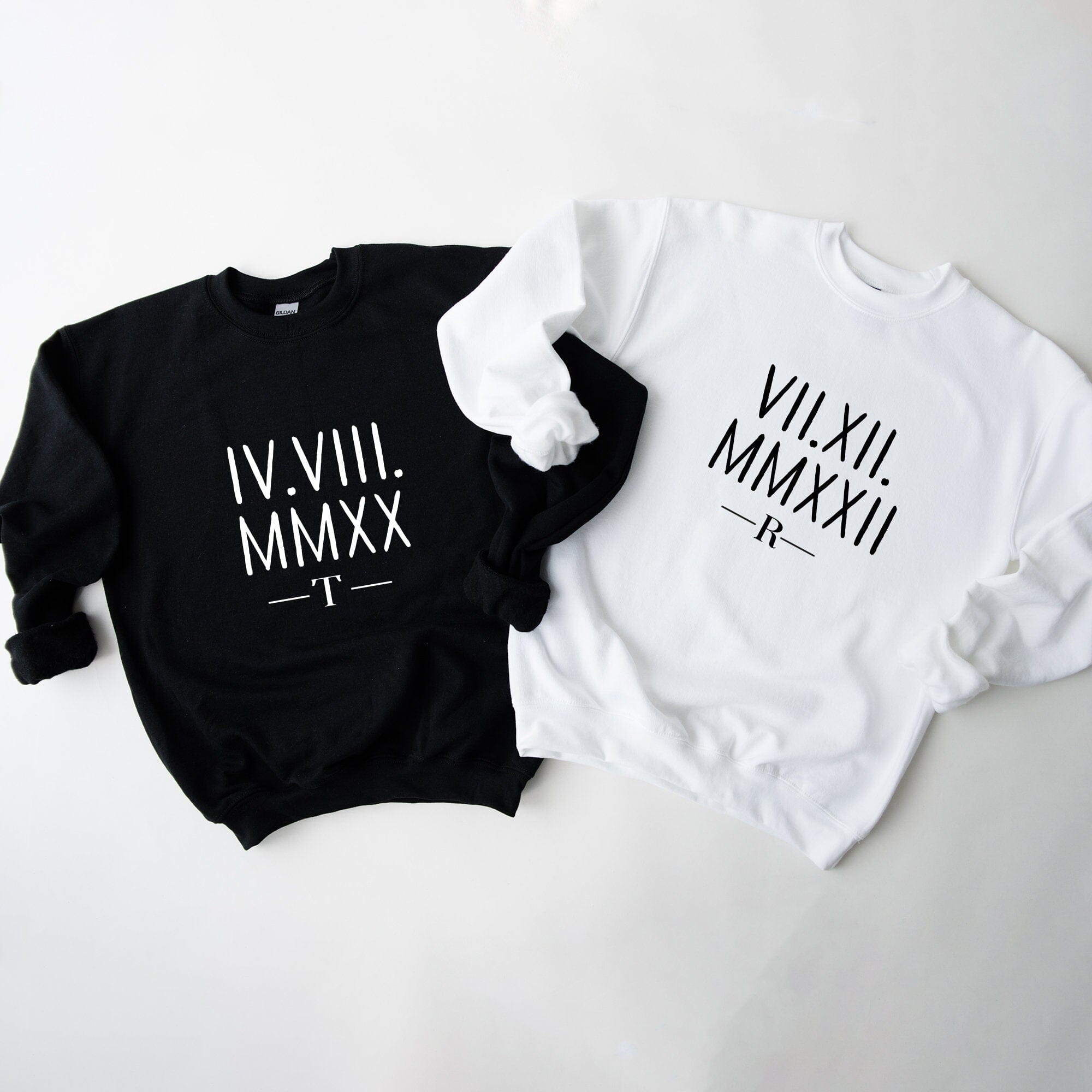 Special Date Roman Numeral Sweatshirt Valentines Gift For Her Him Birthday Gift for Couple