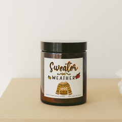 Sweater weather candle, Autumn decor, Pumpkin spice candle, Get cosy gift