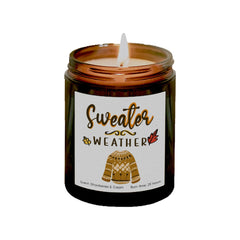Sweater weather candle, Autumn decor, Pumpkin spice candle, Get cosy gift
