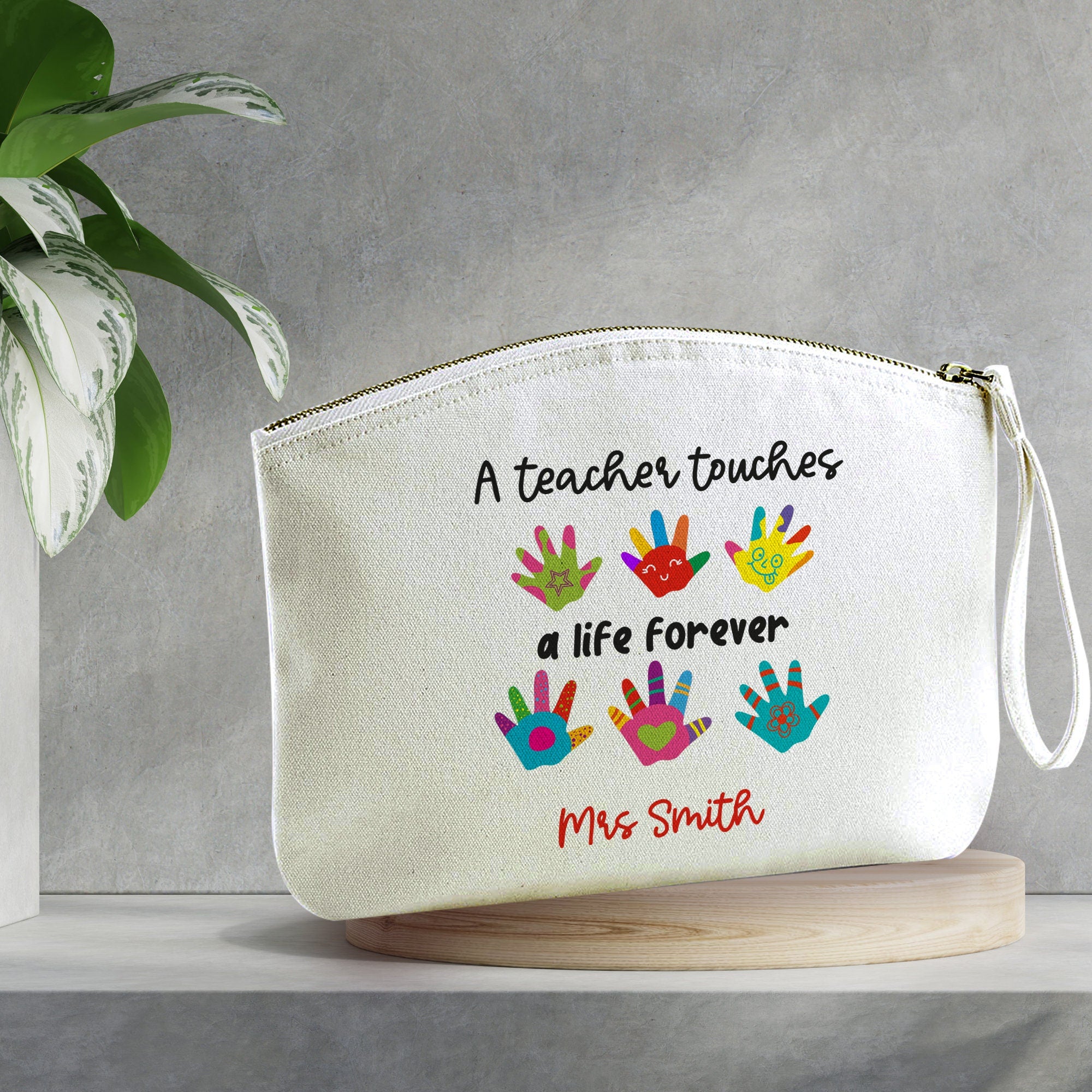 Teacher Multipurpose Accessory Bag, Personalised Teacher Thank You Gift, Appreciation Gifts