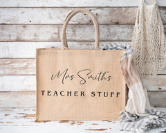 Teacher tote bag, Personalised teacher thank you gift, Teacher Appreciation Gifts, Teacher Stuffs, End of Term Gift