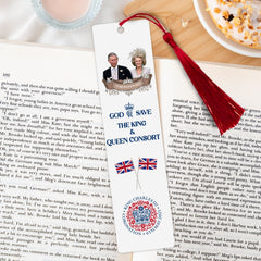 The King's Coronation bookmark, God save the King and Queen Consort, Official emblem bookmark