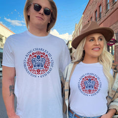 The King'S Coronation Official Emblem T-Shirt, Union Jack, King Charles 3 2023 Celebration Souvenir