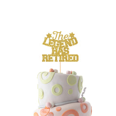 The Legend Has Retired Cake Topper, Retirement Party, Retirement Cake Decoration