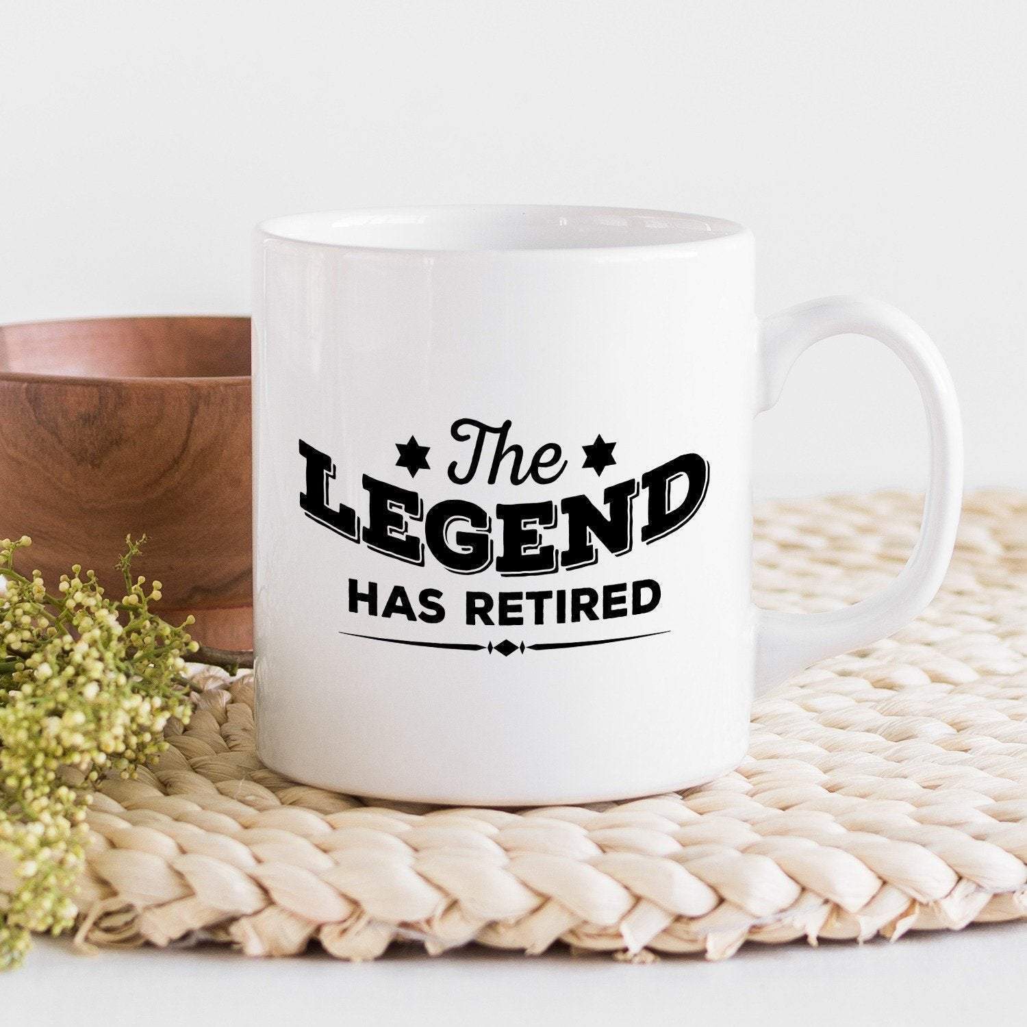 The Legend Has Retired Mug, Retirement Gift For Him Or Her , Retired Mugs, Leaving Job Gift