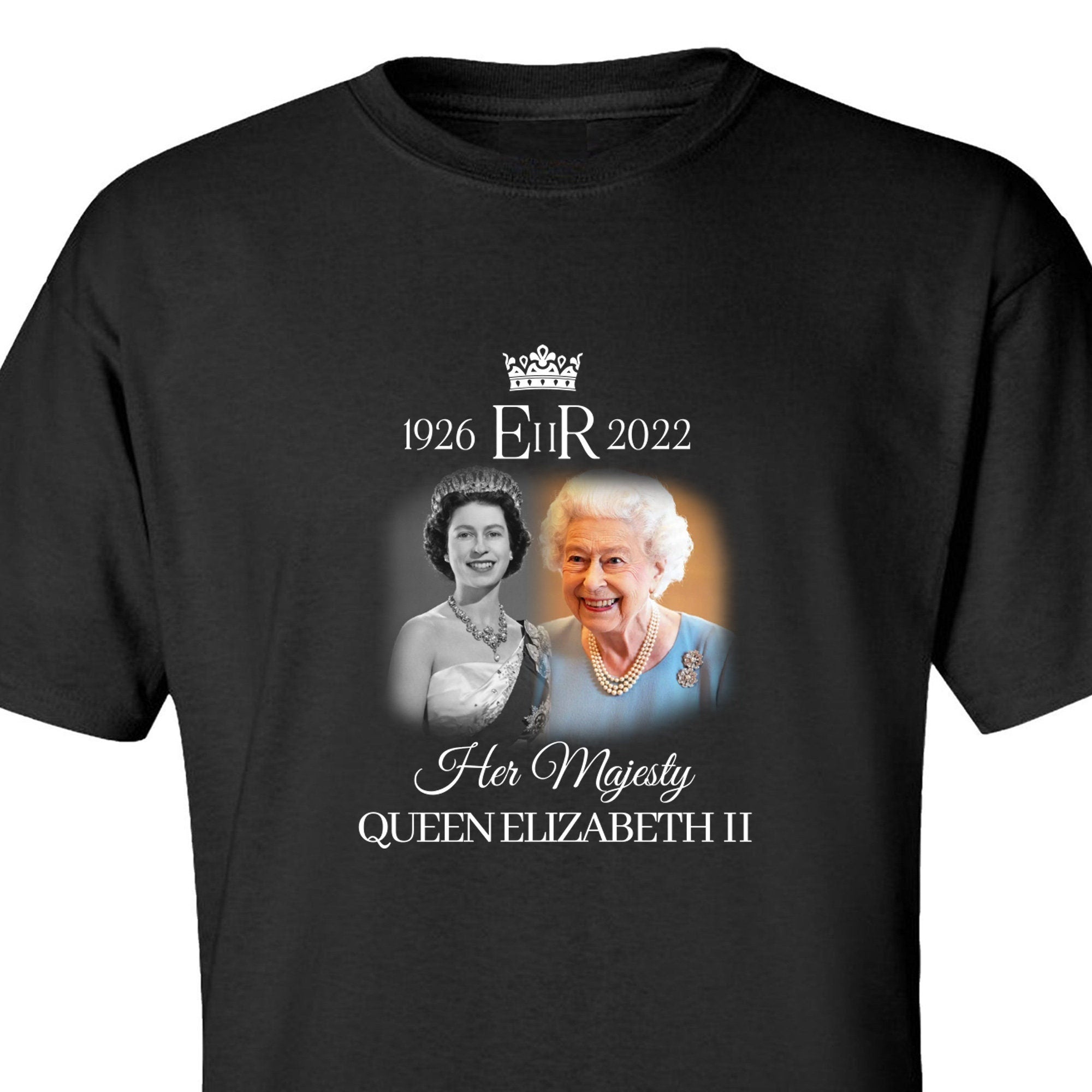 The Queen's 1926-2022 T-shirt / ADULT KIDS BABY sizes / Her Majesty Queen Elizabeth 2 photo tshirt