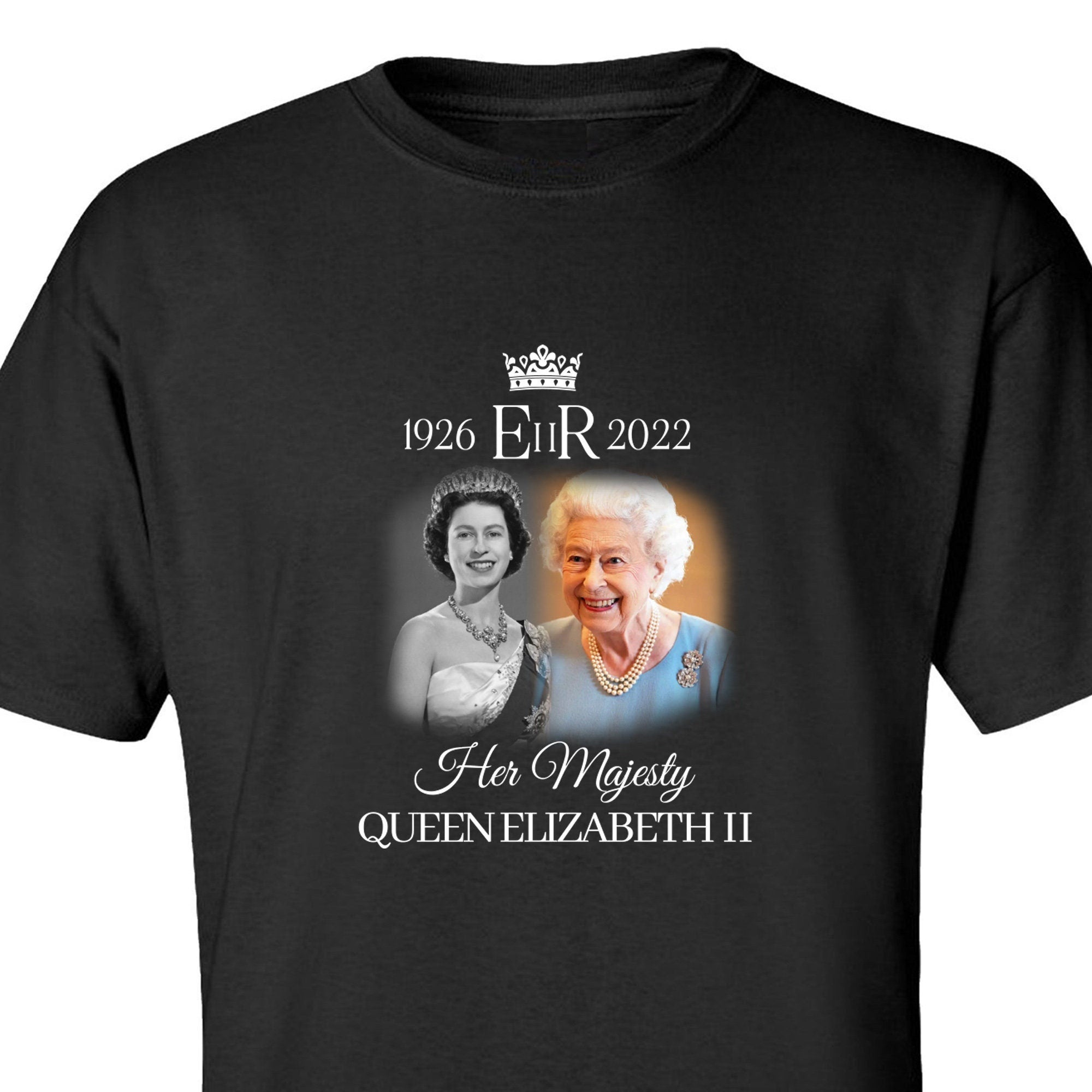 The Queen's 1926 - 2022 T-shirt / ADULT KIDS BABY sizes / Her Majesty Queen Elizabeth 2 photo tshirt
