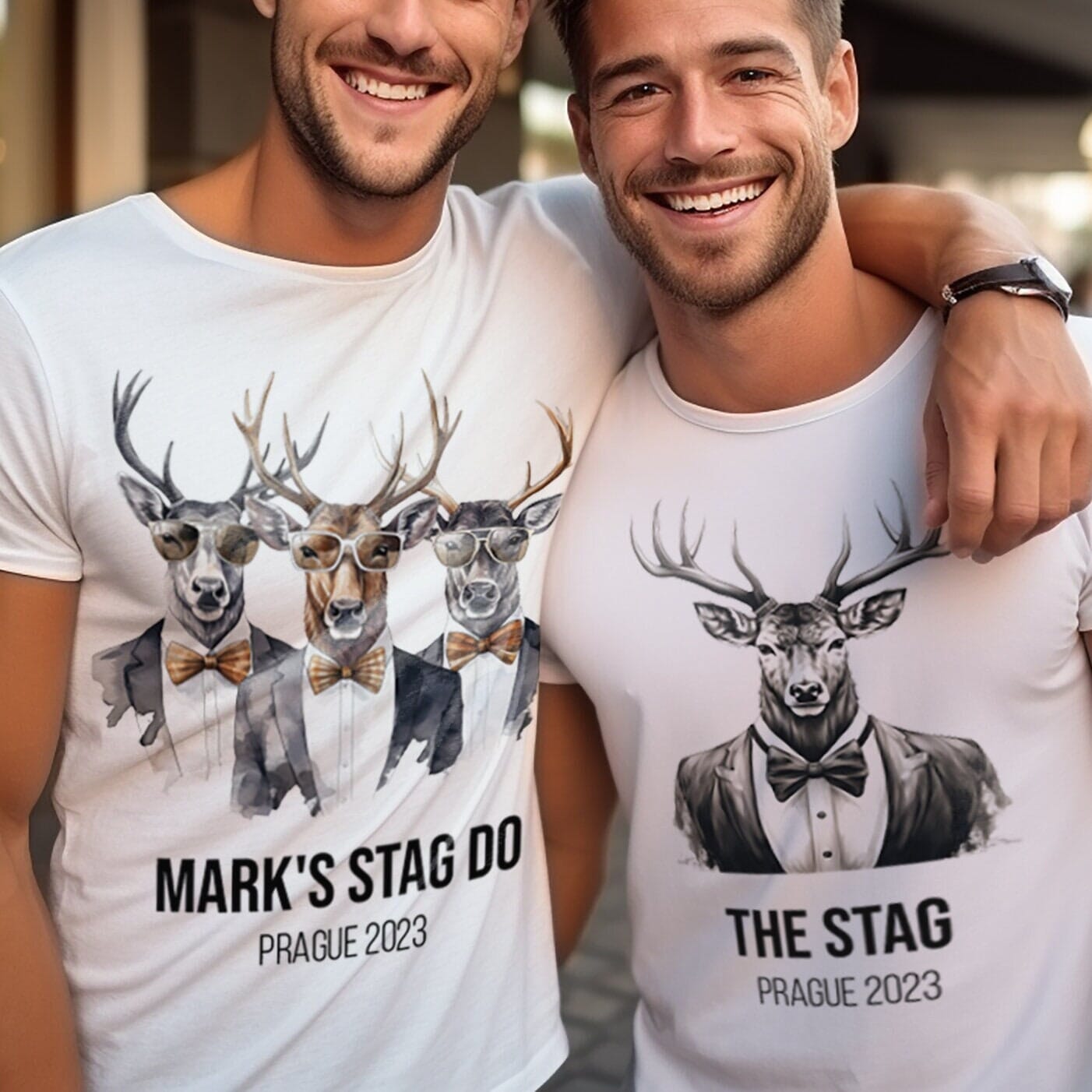 The Stag And Stag's Team T-Shirt, Groom Groomsman Gift Funny Men's Stag Night Tee Stag Do Honeymoon