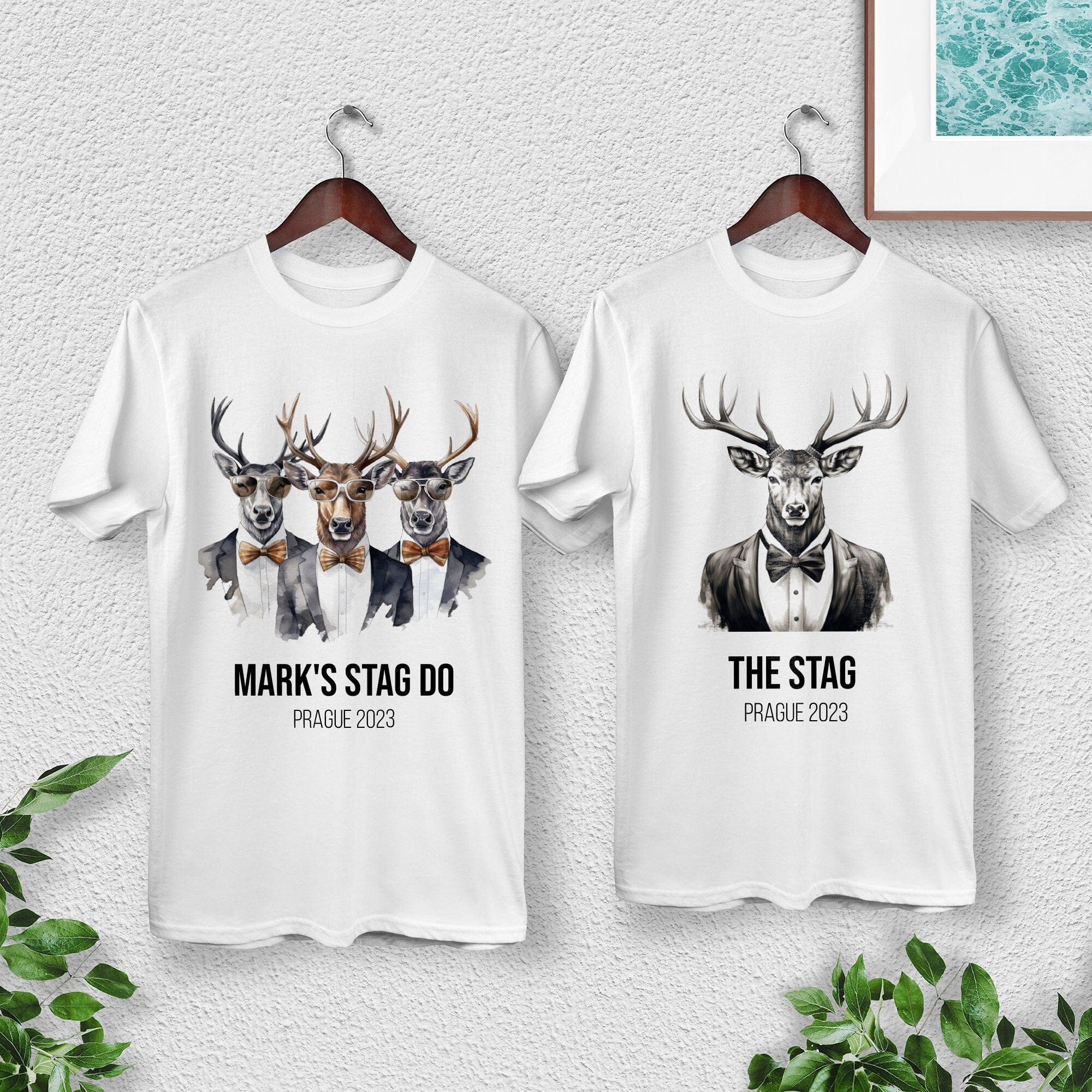 The Stag And Stag's Team T-Shirt, Groom Groomsman Gift Funny Men's Stag Night Tee Stag Do Honeymoon