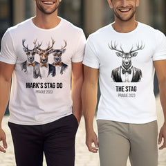 The Stag And Stag's Team T-Shirt, Groom Groomsman Gift Funny Men's Stag Night Tee Stag Do Honeymoon