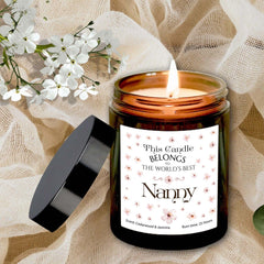 This Candle Belongs to The World's Best Nanny Scented Candle, Gift for grandma