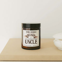 This Candle Belongs to The World's Best Uncle Scented Candle, Gift for Uncle