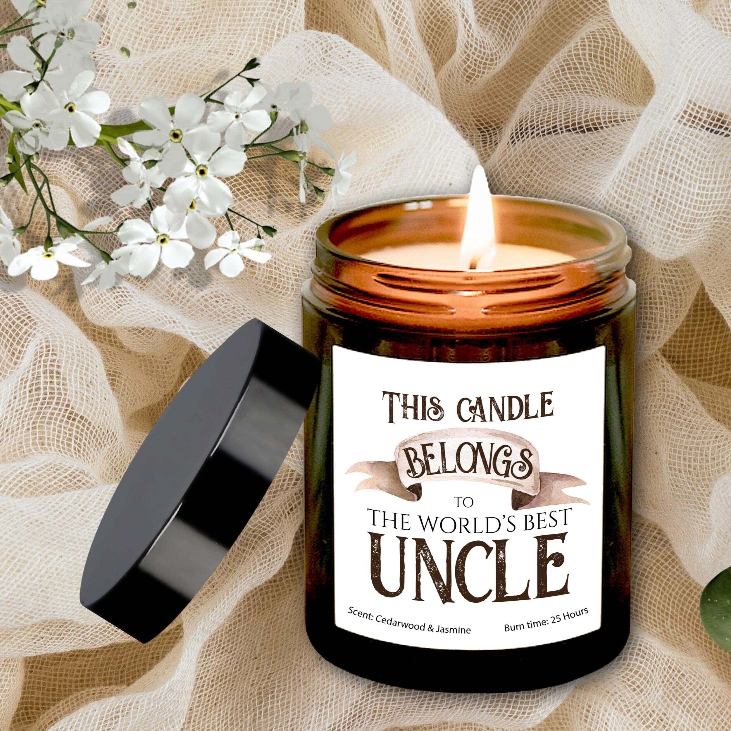 This Candle Belongs to The World's Best Uncle Scented Candle, Gift for Uncle