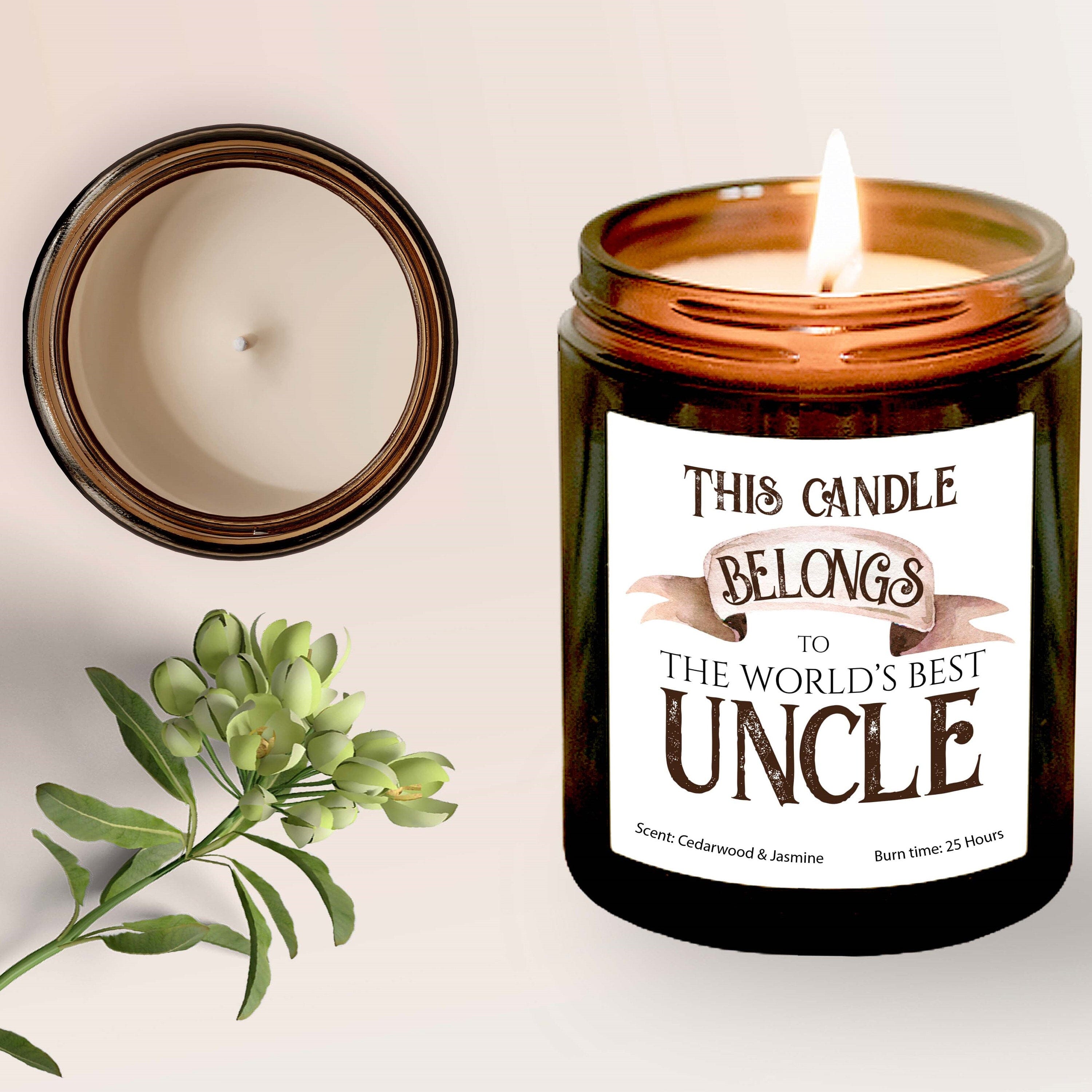 This Candle Belongs to The World's Best Uncle Scented Candle, Gift for Uncle
