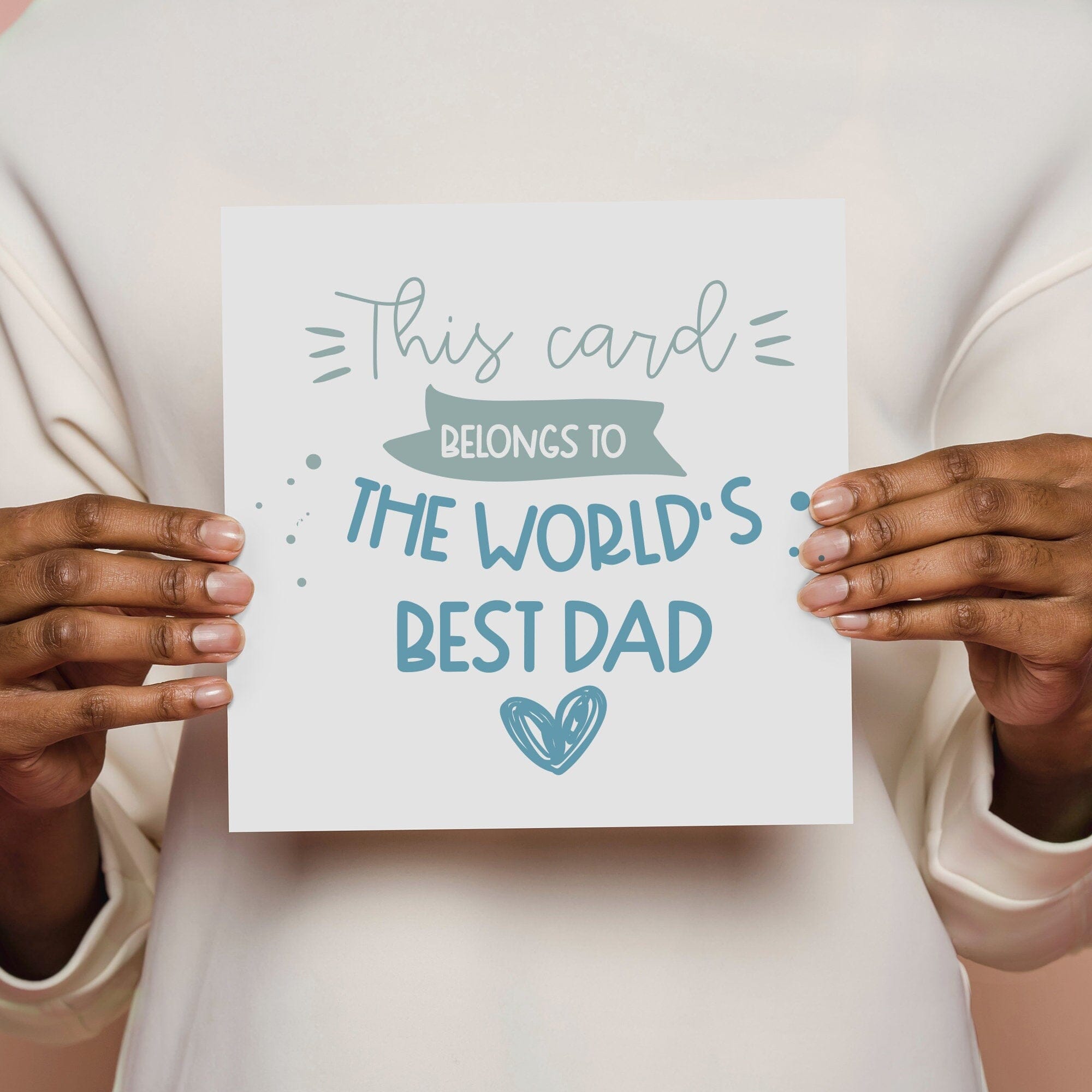 This Card Belongs To The World'S Best Dad Card, Personalised Father'S Day Card