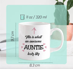 This is what an awesome auntie looks like mug, Mother's Day gift, Christmas gift