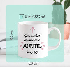 This is what an awesome auntie looks like mug, Mother's Day gift, Christmas gift