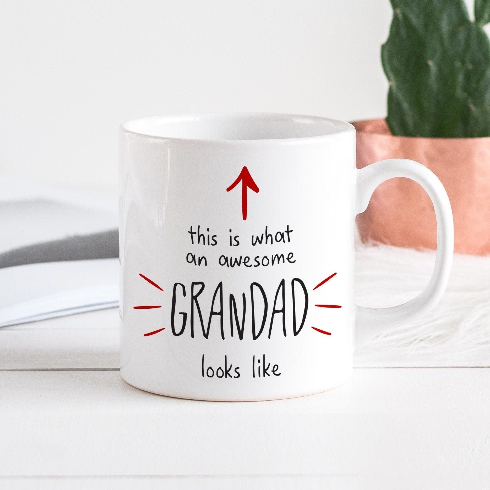 ThisWear Grandpa Mug This Awesome Guy Is One Great Grandpa Coffee Cup Gift  for Fathers Day Grandpa Gifts from Granddaughter or Grandson 15oz Coffee