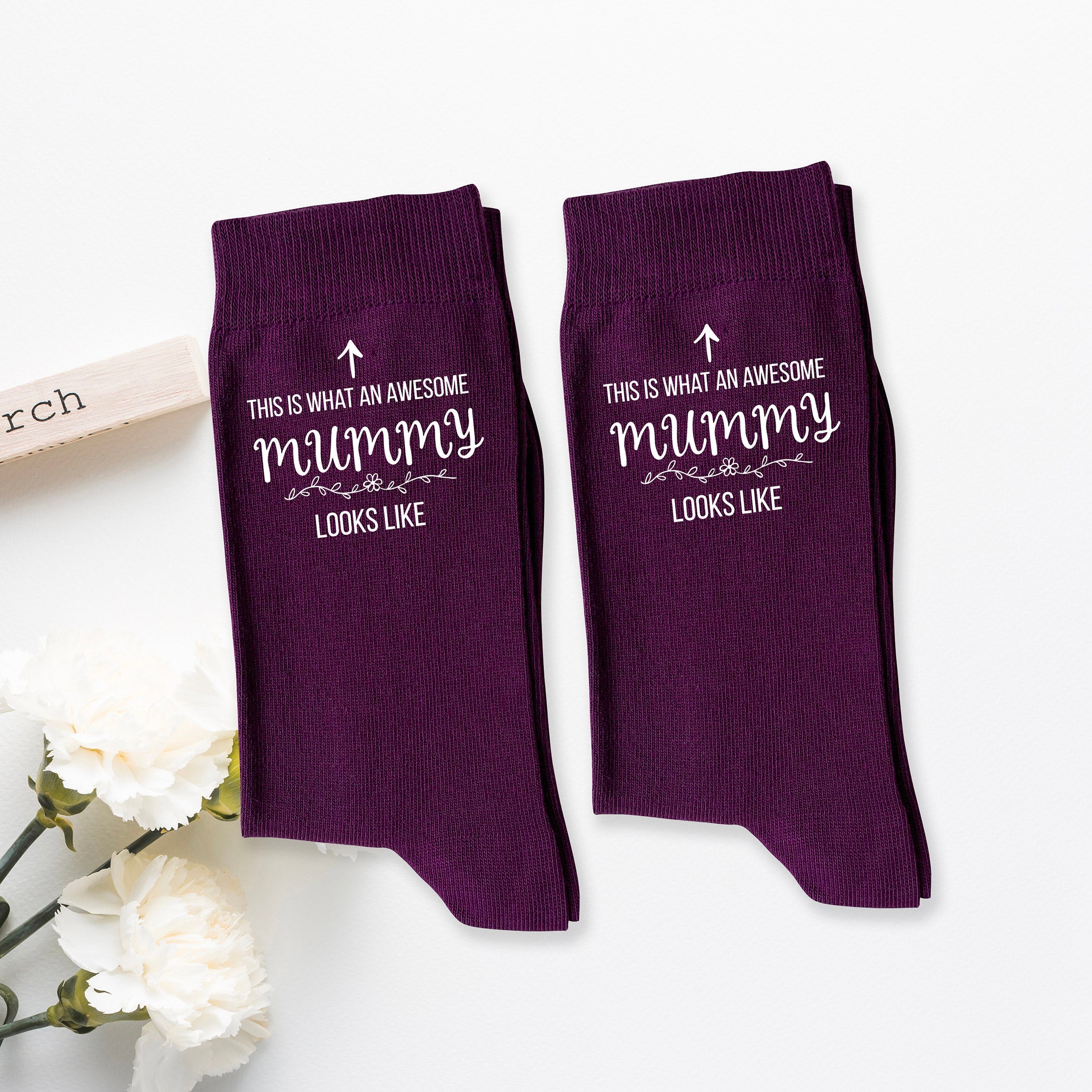 This Is What An Awesome Mummy Looks Like Cotton Socks, Mother'S Day Birthday Gift For Mother
