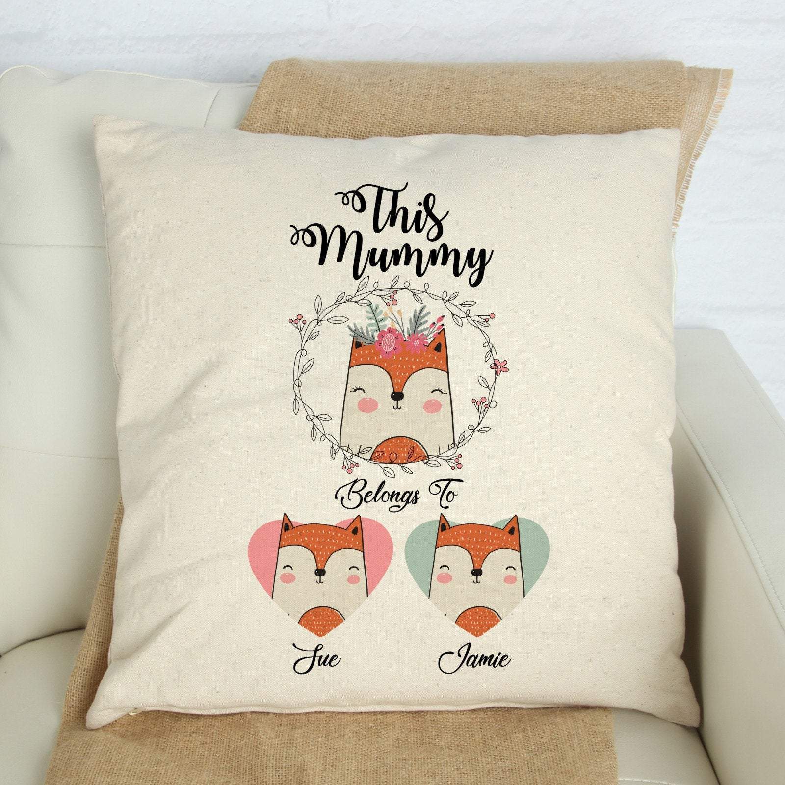 This mummy belongs to cushion cover, Personalised Mother's Day Gift, Custom mom gift