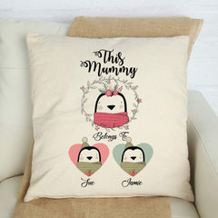 This mummy belongs to cushion cover, Personalised Mother's Day Gift, Custom mom gift