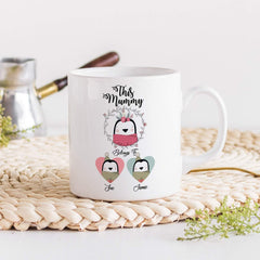 This mummy belongs to mug with children names, Personalised Mother's Day Gift