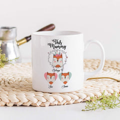 This mummy belongs to mug with children names, Personalised Mother's Day Gift