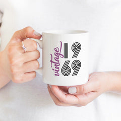 Vintage Birthday Mug, Gift For Her Or Him , Vintage 1979, 1989...