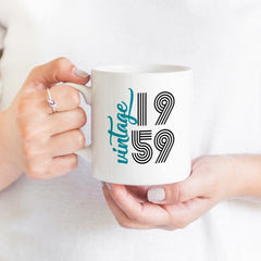 Vintage Birthday Mug, Gift For Her Or Him , Vintage 1979, 1989...