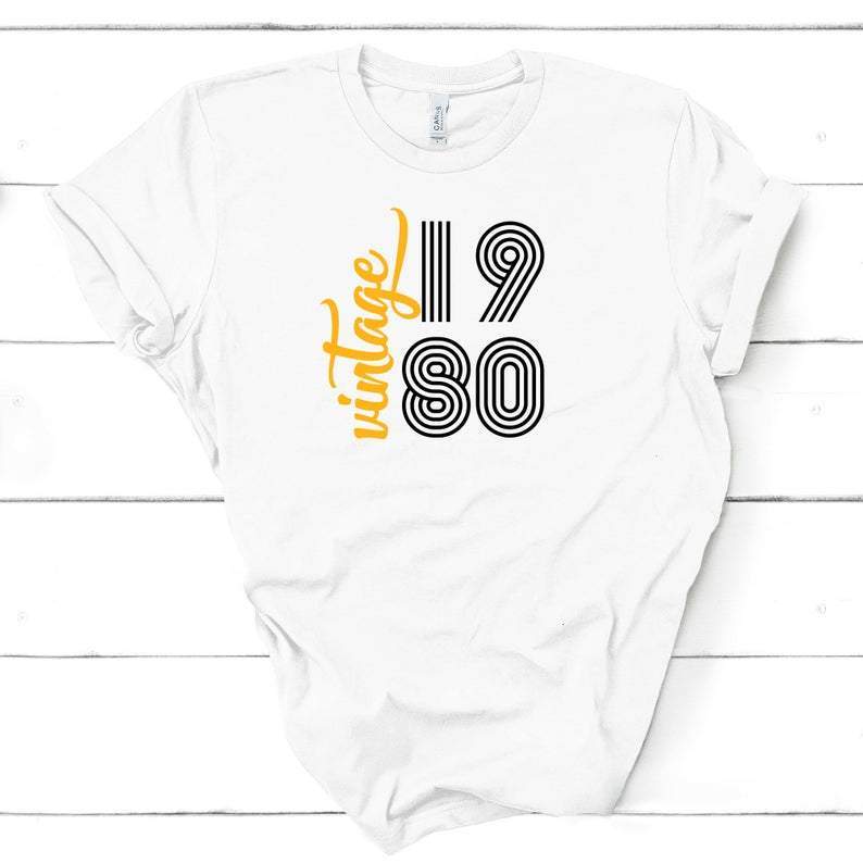 Vintage Birthday T-Shirt For Men or For Women, UNISEX Birthday Party Shirt For All Ages, Vintage 1960 T-Shirt