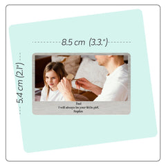 Wallet Photo Card, Personalised Daddy Gift, Metal Photo Card, Polaroid Style
