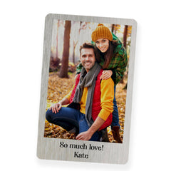 Wallet Photo Card, Personalised Husband Gift, Metal Photo Card, Polaroid Style