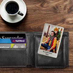 Wallet Photo Card, Personalised Husband Gift, Metal Photo Card, Polaroid Style
