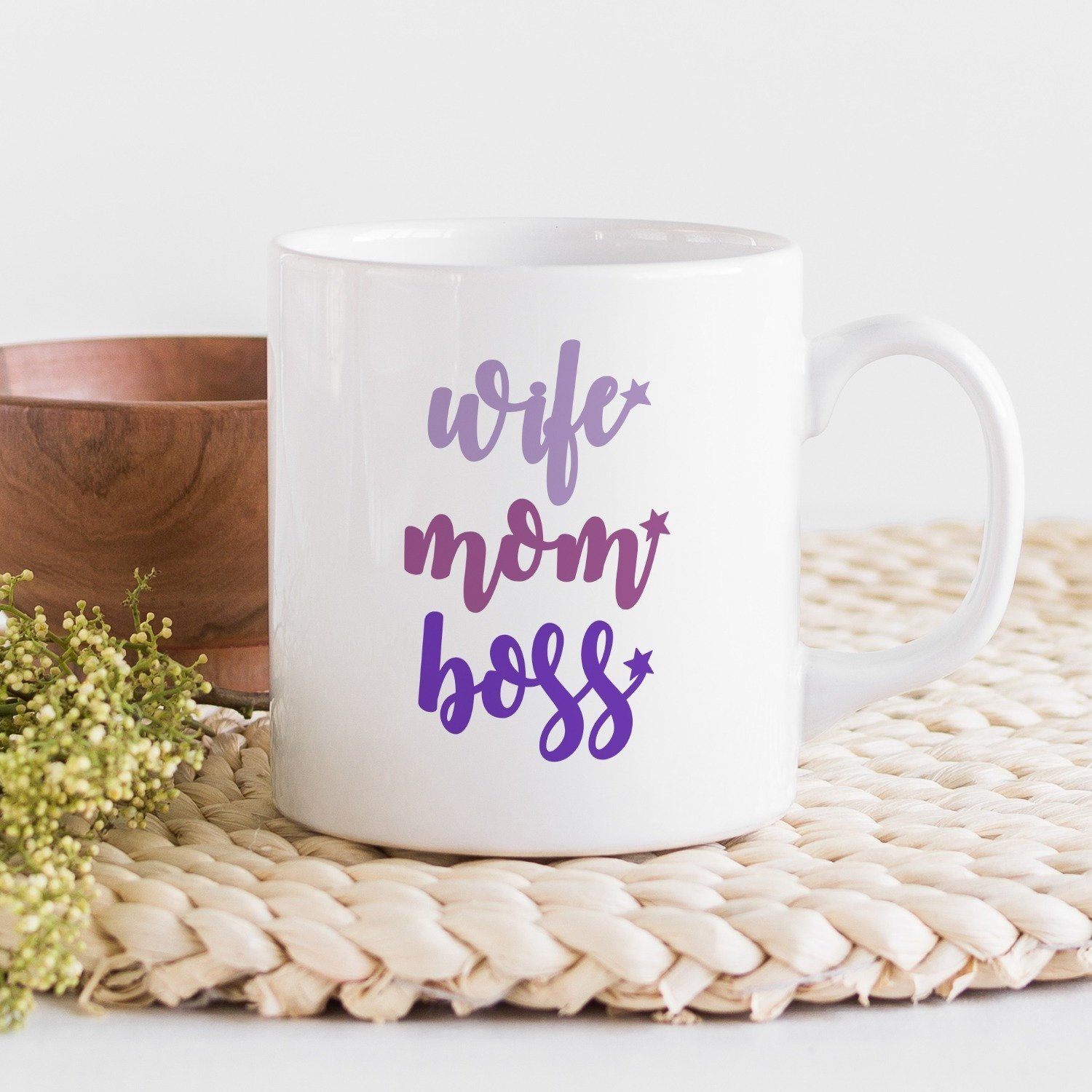 Wife, mom, boss mug, Funny Mother's Day Gift, New mum mug