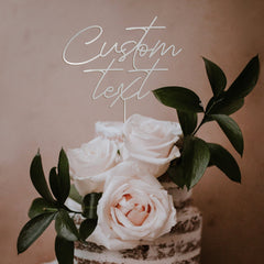 Wooden Custom Cake Topper with Your Text, Personalised Cake Decor, Birthday Anniversary Graduation Wedding Engagement